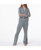 Pantalones Levri con estampado de fondo verde