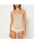 Canotta Warm Me Up in pizzo color sabbia