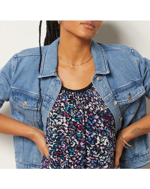 Gayette-jurk met roze achtergrondprint