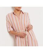 Mehrfarbiges figurgraues Kleid