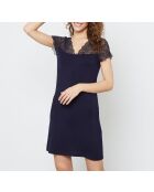 Liddy Lace marineblaues Nachthemd