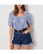 Lelix blouse met veelkleurige print