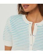 Hellblaue Cora-Strickjacke