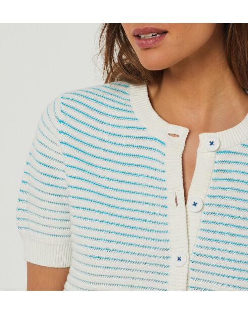 Hellblaue Cora-Strickjacke