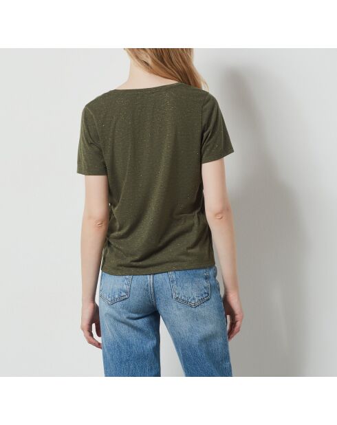 Delfa khakifarbenes olivgrünes T-Shirt