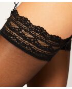 Schwarze Couture-Spitzenstrumpfhose