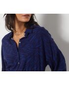 Rachelle blaugrünes Druckkleid