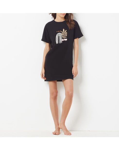 Big T Klara schwarzes Nachthemd