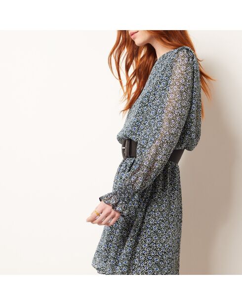 Abito Baty blu verde stampato