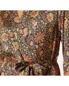 Déshabillé Kezia imprimé fond noir