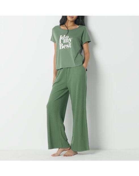 Deniz khaki olijfgroen t-shirt