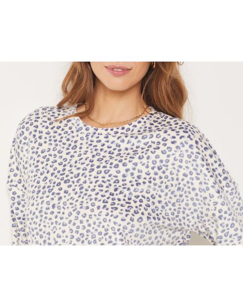 Pijama de dos piezas estampado azul Olann