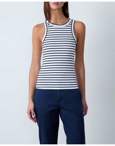 Canotta Steffia a righe bianche e nere