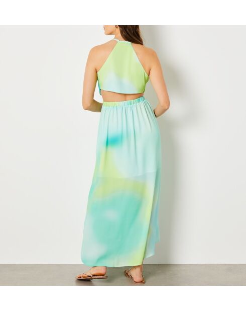 Ledena veelkleurige jurk met print