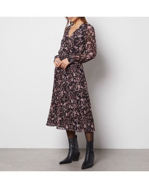 Pauline jurk gedrukt op een zwarte achtergrond