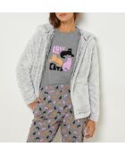 Grijze driedelige pyjama van Chrys