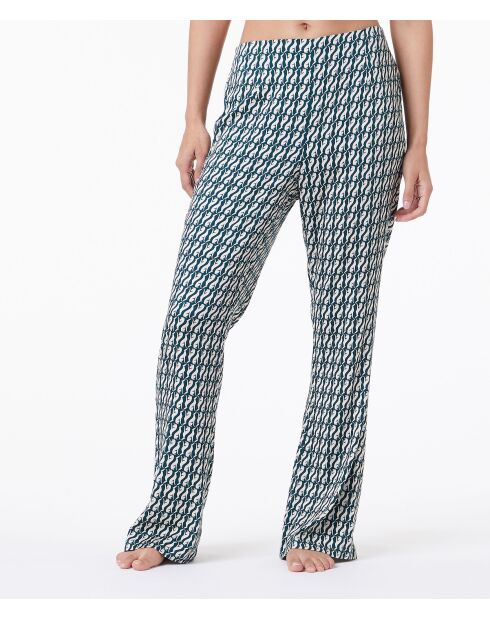 Levri-broek met groene achtergrondprint