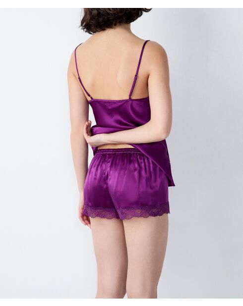 Milky pruimkleurige korte broek