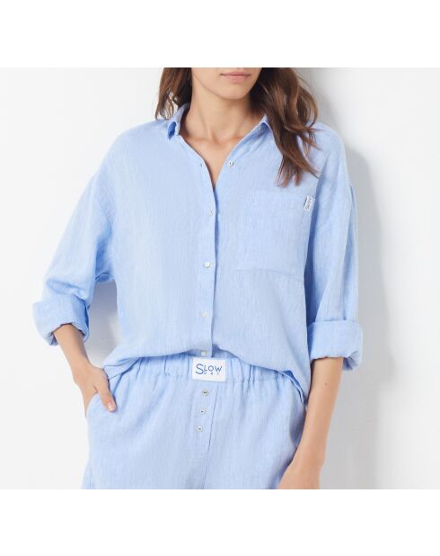 Justine himmelblaues Hemd