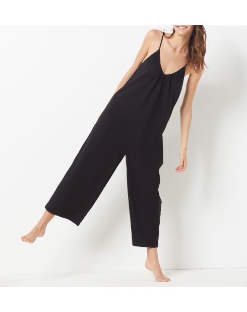 Schwarzer einteiliger Overall Kaya