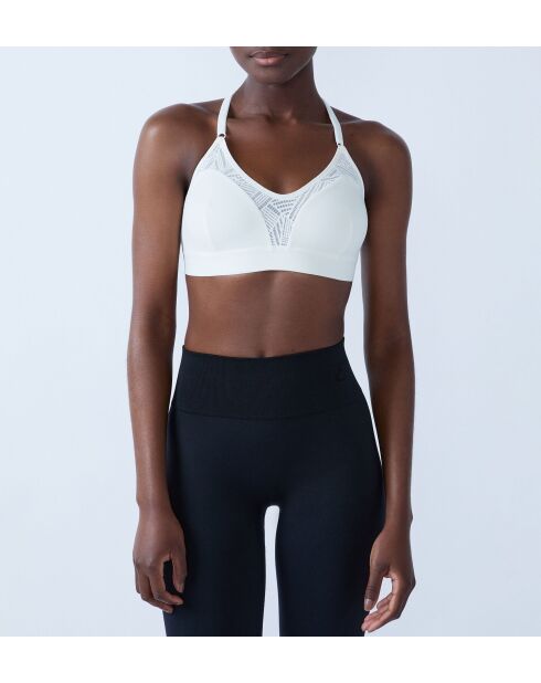 Sujetador con aros en color blanco energético