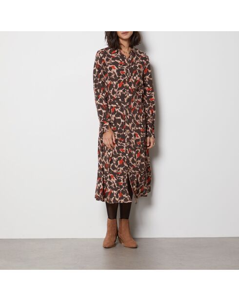 Veelkleurige Oya-jurk met print