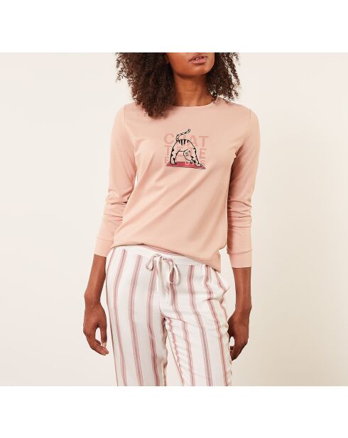 Top Yocat rosa cipria