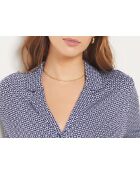 Vikentia marineblaues Hemd