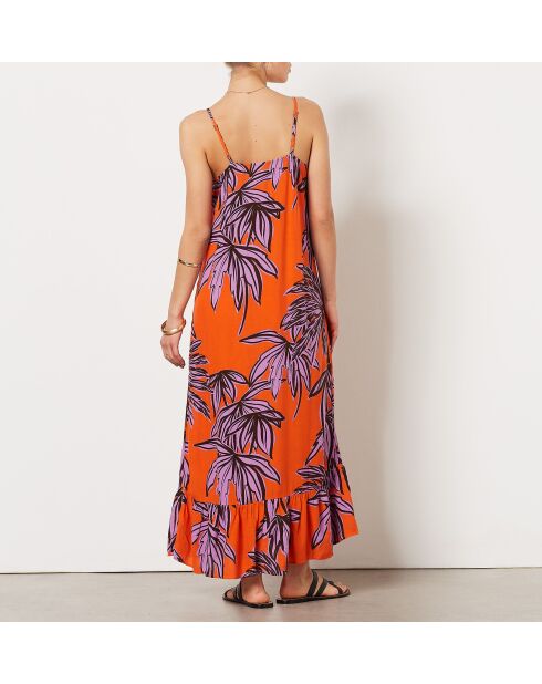 Felixa Kleid mit korallenfarbenem Hintergrunddruck