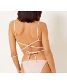 Reggiseno con ferretto Laroire de Soso con conchiglia stampata su fondo bianco