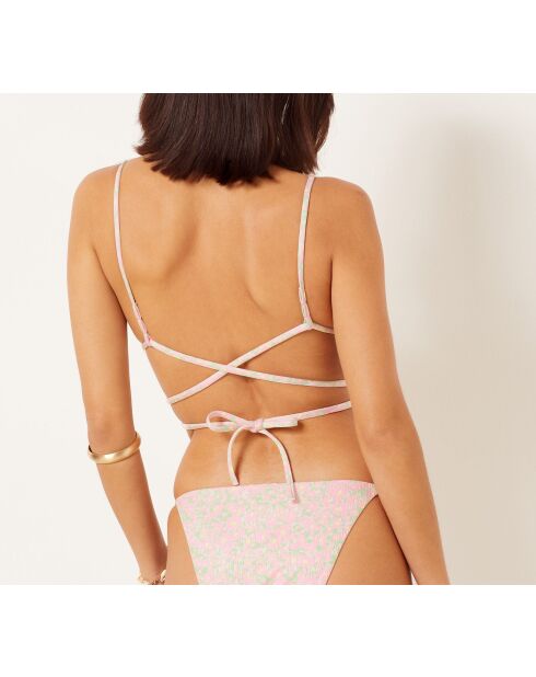 Reggiseno con ferretto Laroire de Soso con conchiglia stampata su fondo bianco