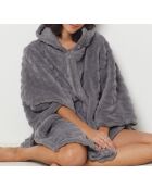 Antracietkleurige poncho van Nalane