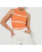 Camiseta sin mangas naranja Anisia