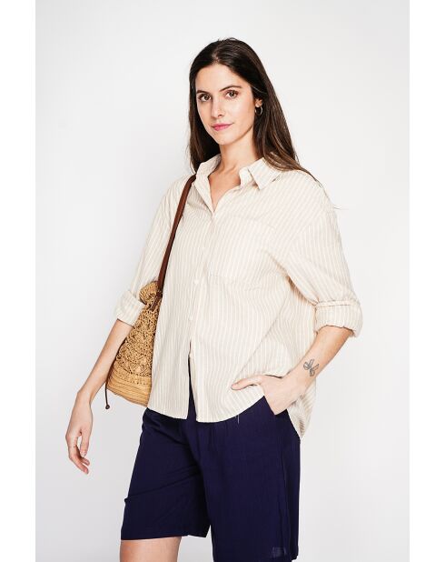 Roxanne hemd van linnenmix