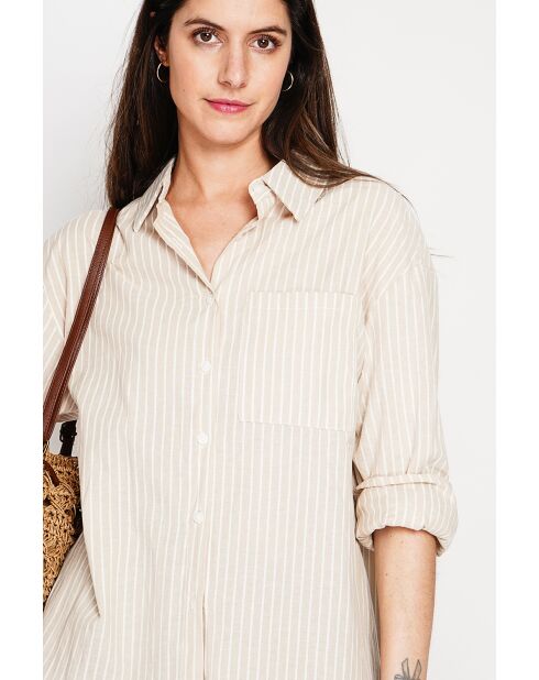 Roxanne hemd van linnenmix