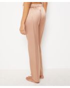 Parelachtige poederroze broek