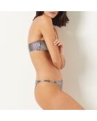 Ficell Futurista silberne brasilianische Bikinihose