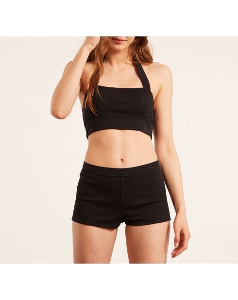 Debardeur Crop Croise noir