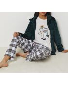 Pijama de tres piezas verde abeto Ventura