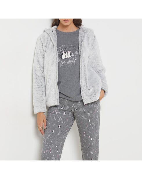 Pyjama trois pièces Oriel gris