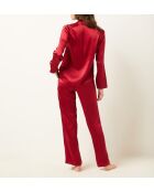 Pantaloni rosso perlato