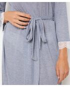 Warm Day marineblaues Negligé