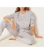 Pigiama due pezzi stampato blu Olann