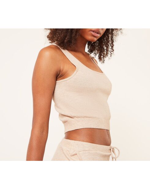 Camiseta sin mangas beige Chaya