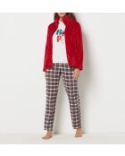 Virginianischer roter dreiteiliger Pyjama