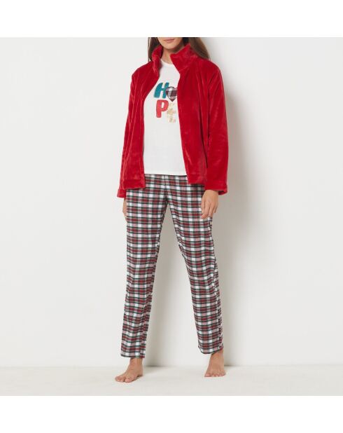Pyjama trois pièces Virginien rouge