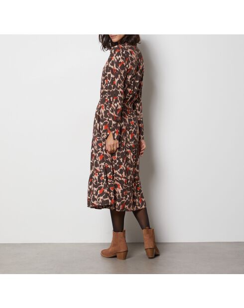 Veelkleurige Oya-jurk met print