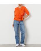 Orangefarbenes Fendohemd