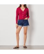 Marisa dunkelrote Strickjacke