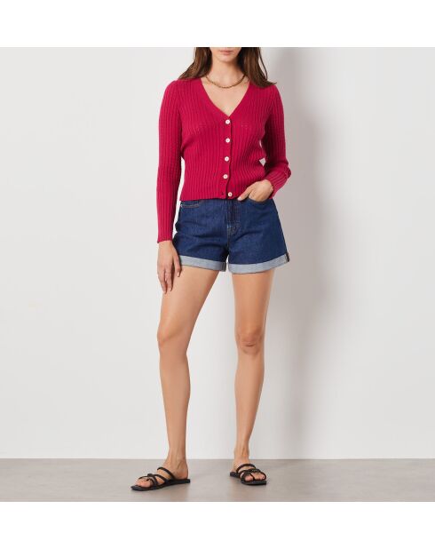 Marisa dunkelrote Strickjacke